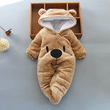 Winter Baby Romper for Newborns camel