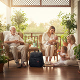 family with StitchCraft Diaper Bag classic black